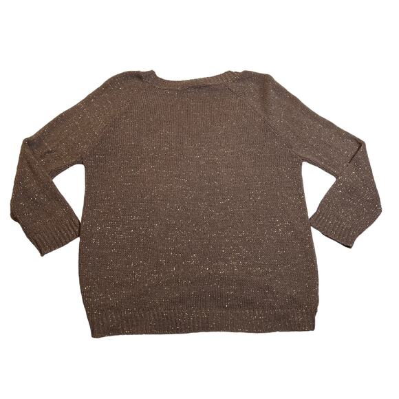 Gossip Girl by Romeo & Juliet Couture V-Neck Metallic Knit Sweater Size Small - Picture 3 of 7